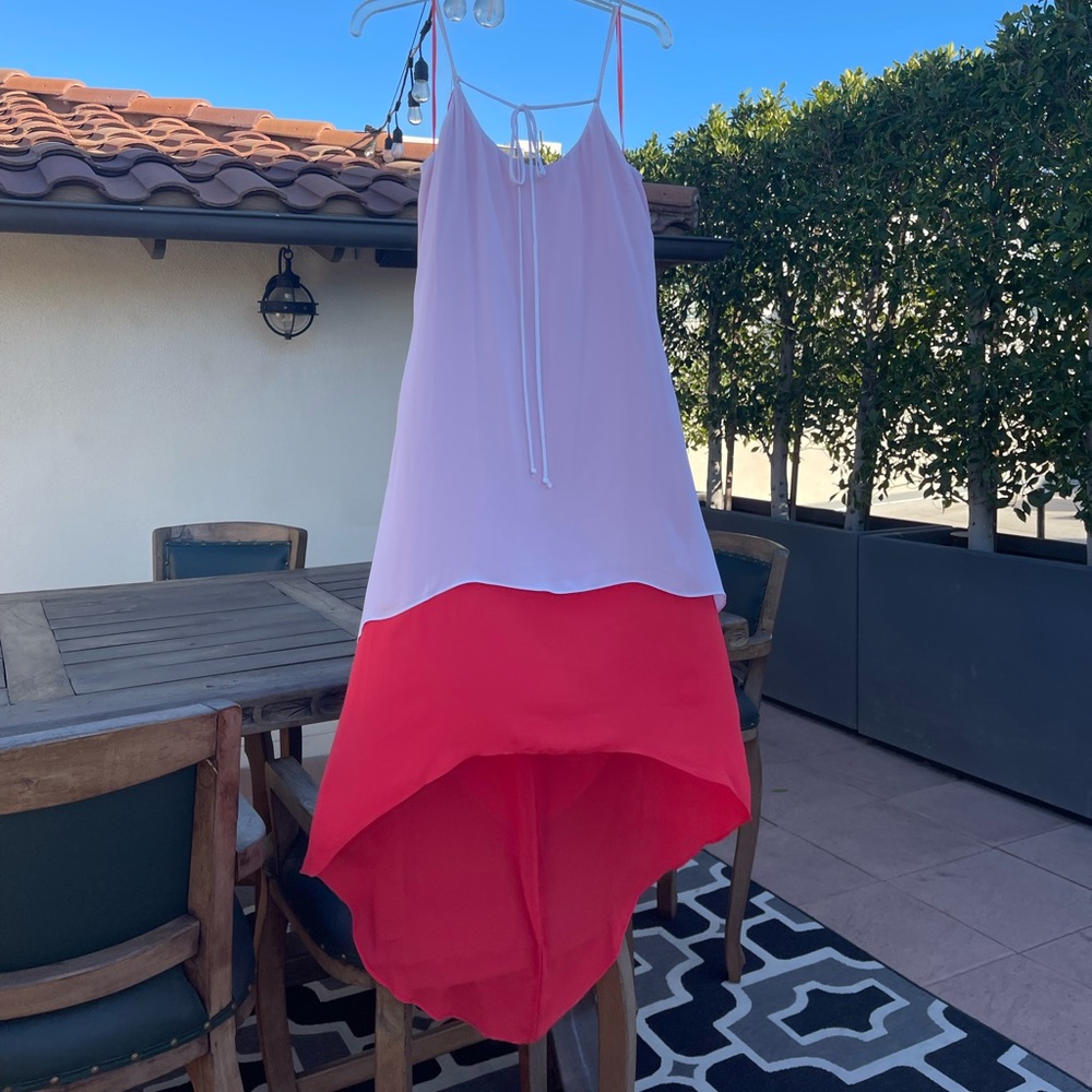 BCBG Paris “Tricia” Dress (Coral/White)
